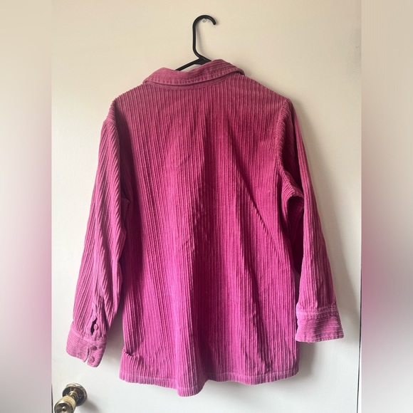 Vintage Croft and Barrow Women’s Oversized Corduroy Shacket Shirt Jacket Pink XL - Picture 6 of 6